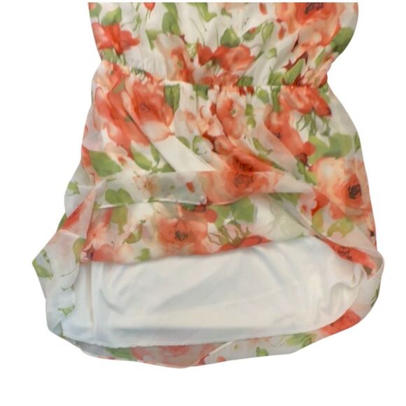 Soprano Floral Spaghetti Strap Chiffon Round-Neck Dress - Size Large  ***Item: 0 - Picture 6 of 8